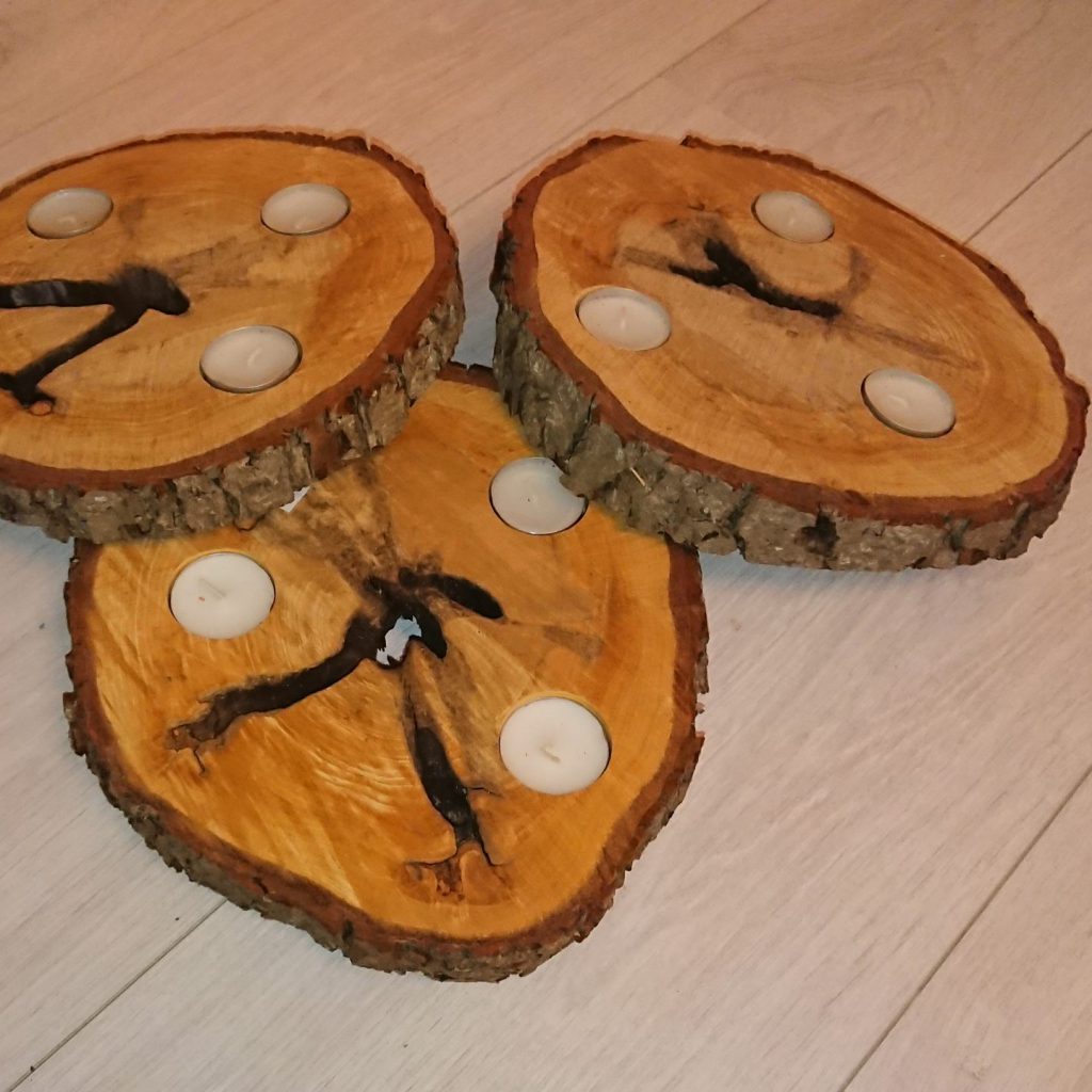 Waxinelichtjes houder hout Wood Art by Tom