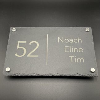 Leisteen naambord gegraveerd 16x26 cm