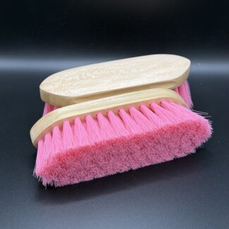 Paardenborstel zacht roze met naam of logo