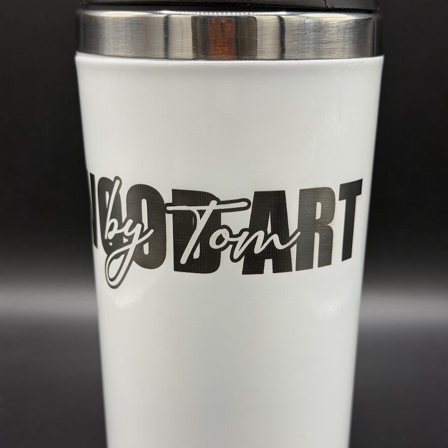 Thermosbeker wit 350ml close-up