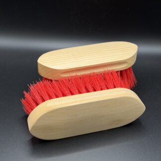 Paardenborstel rood 16cm met naam