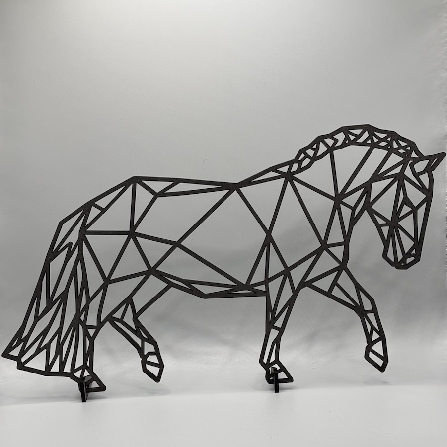 Geometrisch paard zwart voetjes