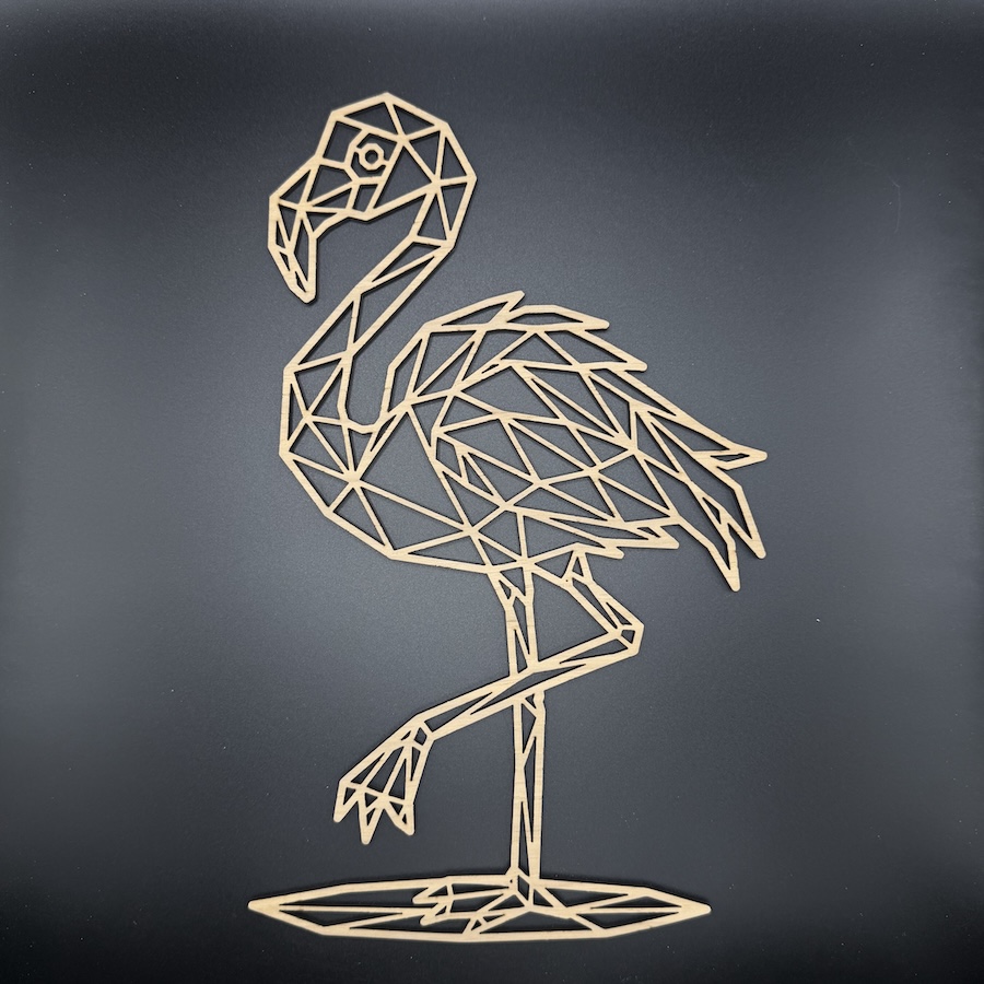 Geometrische flamingo eiken