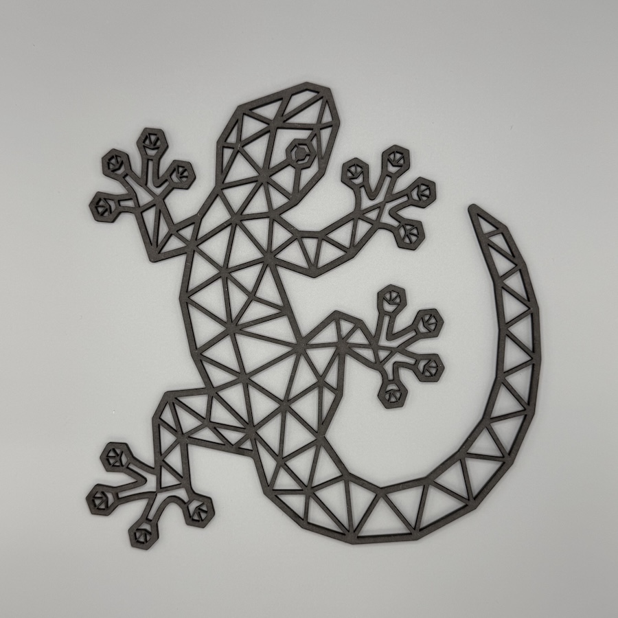 Geometrische gekko zwart