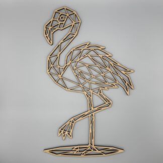 Geometrische flamingo eiken