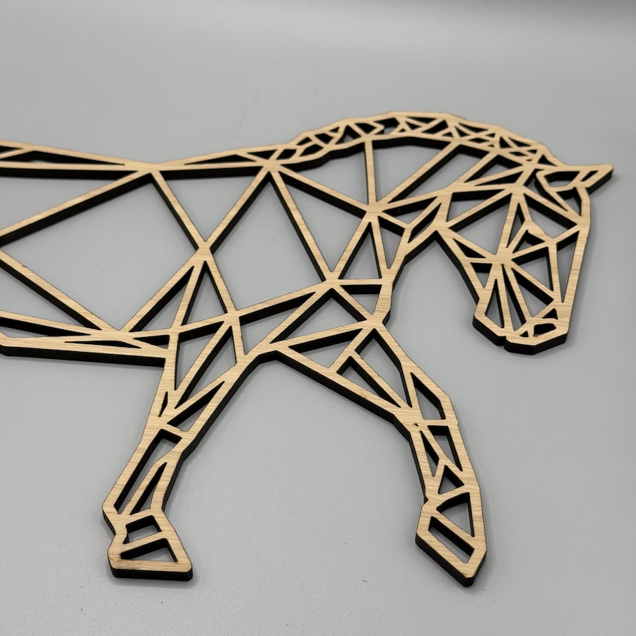 Geometrisch paard eiken