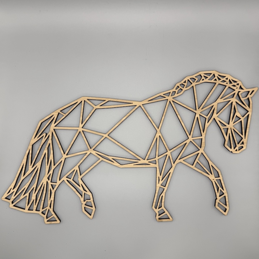 Geometrisch paard eiken