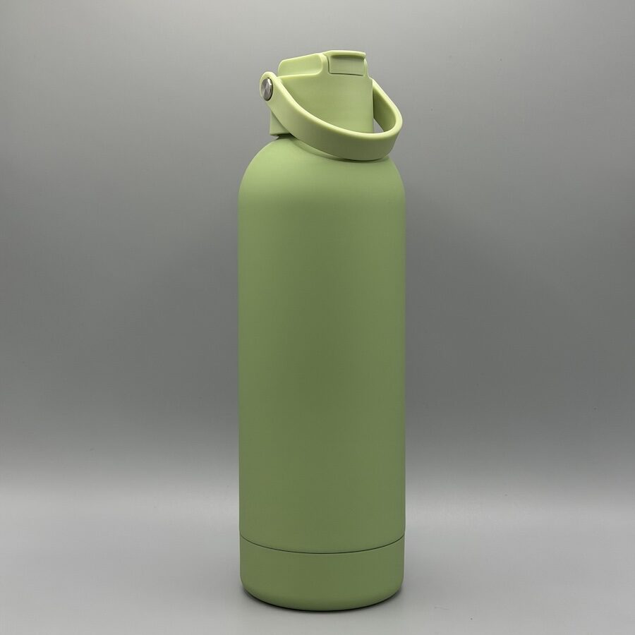 Thermos drinkfles groen met gravering